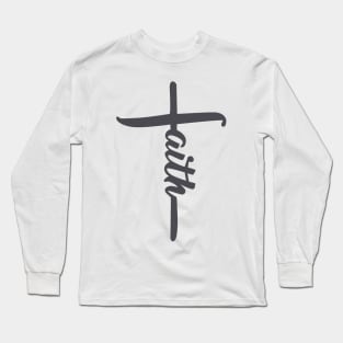 Faith Cross Christian Religious Long Sleeve T-Shirt